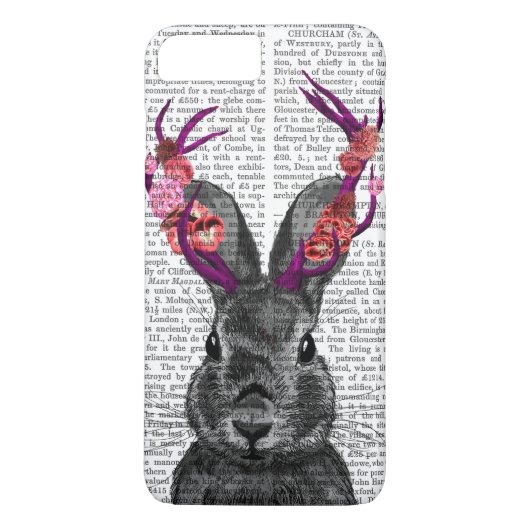 Jackalope mit rosa Antler Case-Mate iPhone Hülle (Rückseite)