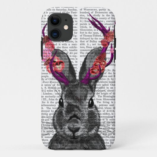Jackalope mit rosa Antler Case-Mate iPhone Hülle (Rückseite)