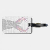 Jackalope mit rosa Antler Gepäckanhänger (Rückseite horizontal)