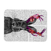 Jackalope mit rosa Antler Magnet (Horizontal)