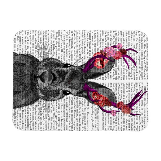 Jackalope mit rosa Antler Magnet (Horizontal)