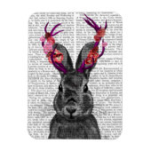 Jackalope mit rosa Antler Magnet (Vertikal)