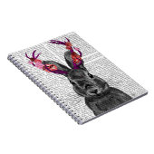 Jackalope mit rosa Antler Notizblock (Rechte Seite)