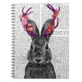 Jackalope mit rosa Antler Notizblock (Vorderseite)
