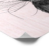 Jackalope mit rosa Antler Poster (Ecke)