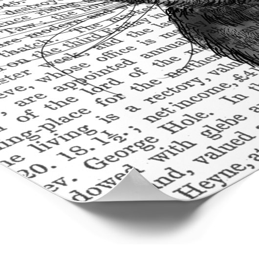 Jackalope mit rosa Antler Poster (Ecke)