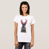 Jackalope mit rosa Antler T-Shirt (Vorne ganz)