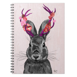 Jackalope mit rosa Geweihen 2 Notizblock