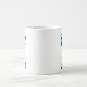 Jackalope mit türkisfarbenen Antlers Kaffeetasse (Mittel)