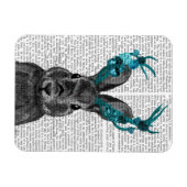 Jackalope mit türkisfarbenen Antlers Magnet (Horizontal)