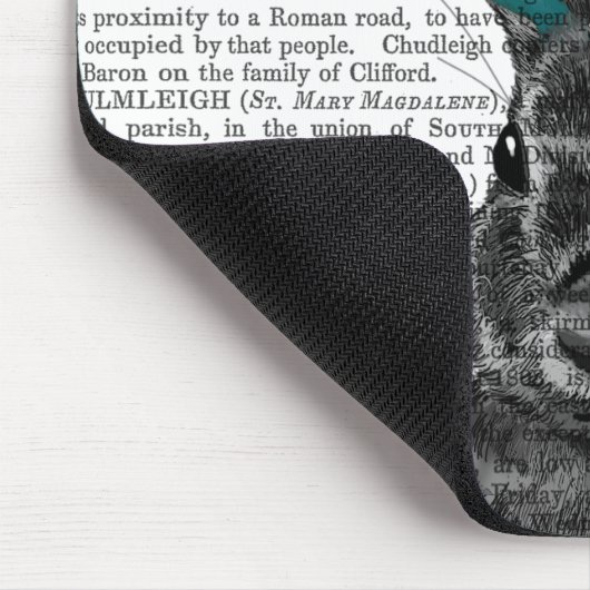 Jackalope mit türkisfarbenen Antlers Mousepad (Ecke)