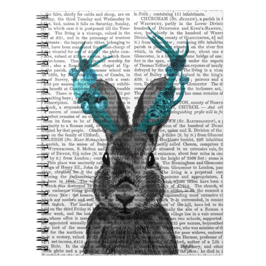 Jackalope mit türkisfarbenen Antlers Notizblock (Vorderseite)