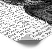 Jackalope mit türkisfarbenen Antlers Poster (Ecke)