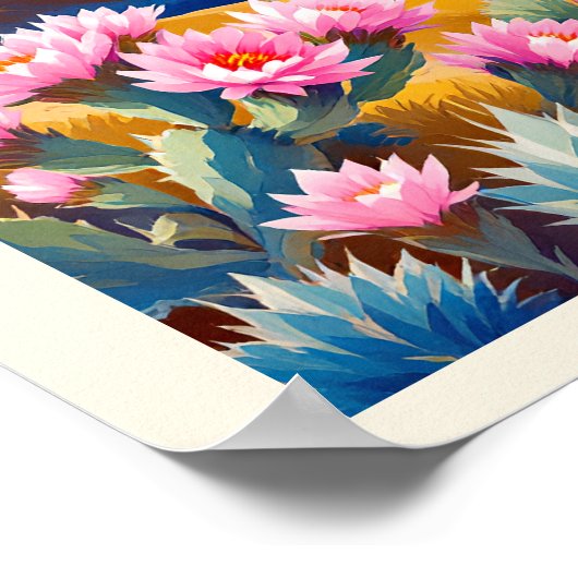 Jackalope Mountain Desert Just for Fun Poster (Ecke)