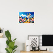 Jackalope Mountain Wüste Nur zum Spaß Poster (Heimbüro)
