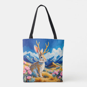 Jackalope-Mythos-Legende-Leinwandbuch Tasche