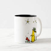 Jackalope Nacht Zweifarbige Tasse (VorderseiteRechts)