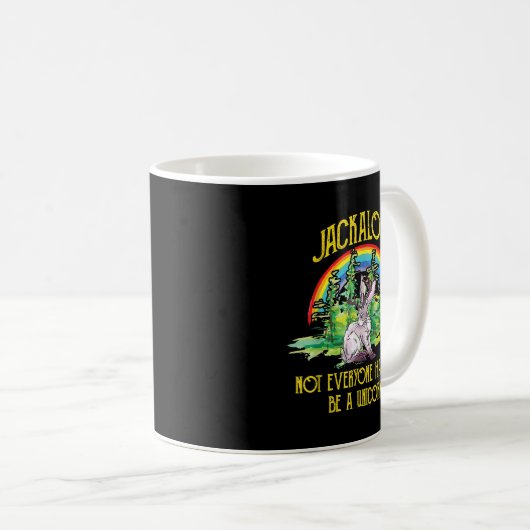Jackalope nicht jeder muss ein einziger Regenbogen Kaffeetasse (VorderseiteRechts)