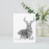 Jackalope Postkarte (Stehend Vorderseite)