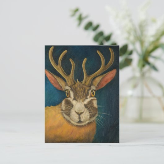 Jackalope Postkarte (Stehend Vorderseite)