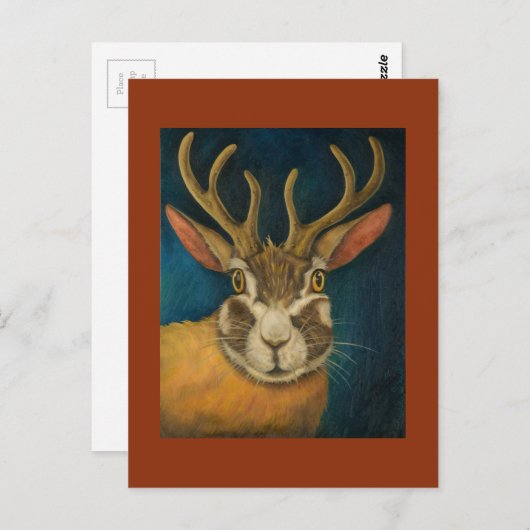 Jackalope Postkarte (Vorne/Hinten)
