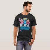Jackalope Retro Cryptid Kryptozoologie glauben T-Shirt (Vorne ganz)