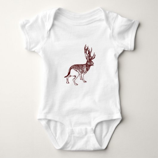 Jackalope Säuglings-einteiliger Baby Strampler (Vorderseite)
