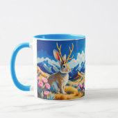 Jackalope-Sichtung Text oder Name Kaffee Tasse (Links)