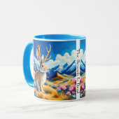 Jackalope-Sichtung Text oder Name Kaffee Tasse (Vorderseite Links)