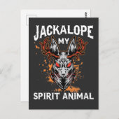 Jackalope Spirit Animal Jackrabbit Antelope Horns Postkarte (Vorne/Hinten)