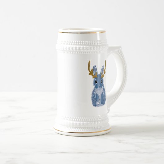 Jackalope Stein Bierglas (VorderseiteRechts)
