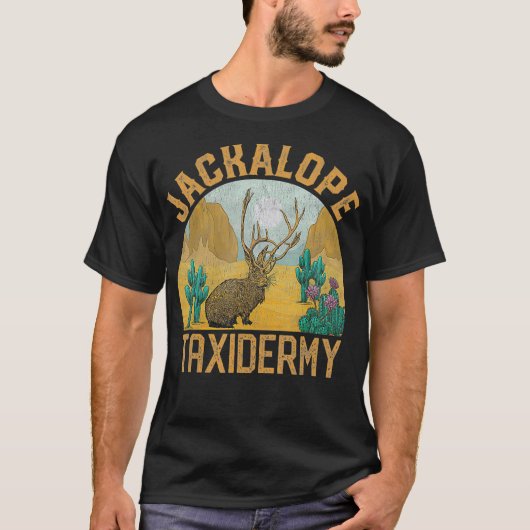 JACKALOPE Taidermy Wüstengebirgskaktus Vintag T-Shirt (Vorderseite)