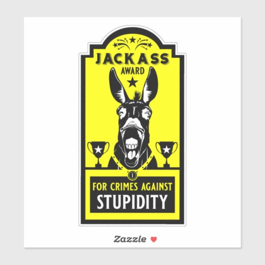 Jackass Award Aufkleber (Blatt)