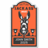 Jackass Award Aufkleber (Vorderseite)