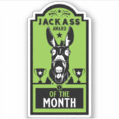 Jackass Award Aufkleber (Vorderseite)