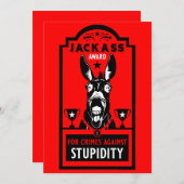 Jackass Award Dankeskarte (Vorne/Hinten)