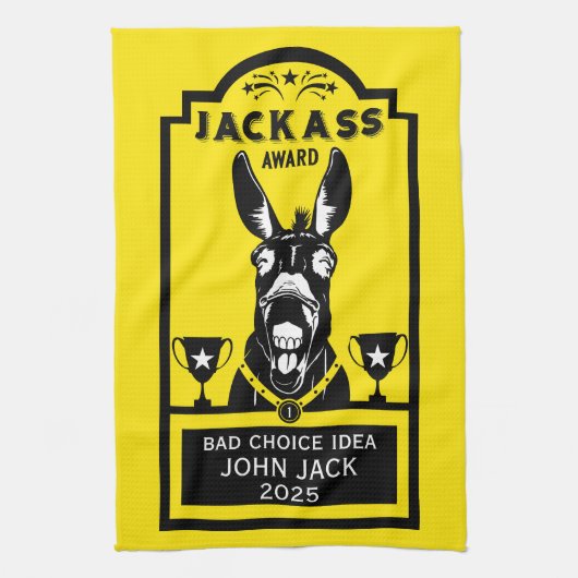 Jackass Award Geschirrtuch (Vertikal)