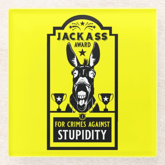 Jackass Award Glasuntersetzer (Vorderseite)