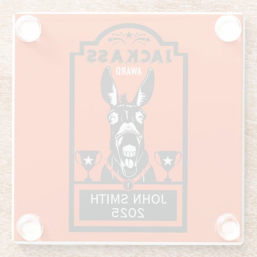 Jackass Award Glasuntersetzer (Rückseite)