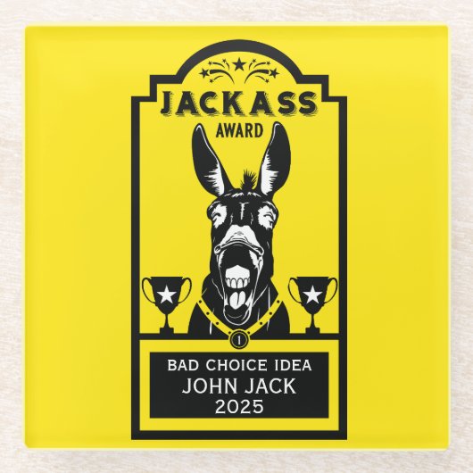 Jackass Award Glasuntersetzer (Vorderseite)
