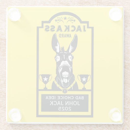 Jackass Award Glasuntersetzer (Rückseite)