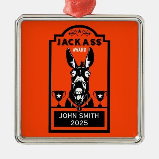 Jackass Award Ornament Aus Metall (Vorne)