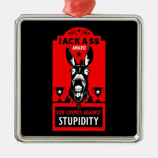 Jackass Award Ornament Aus Metall (Vorne)