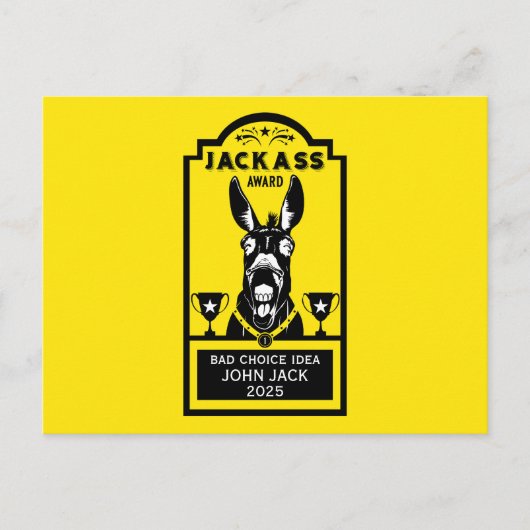 Jackass Award Postkarte (Vorderseite)