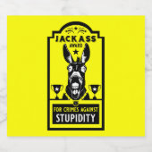 Jackass Award Schaumweinetikett (Einzelnes Label)