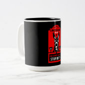 Jackass Award Zweifarbige Tasse (Vorderseite Links)