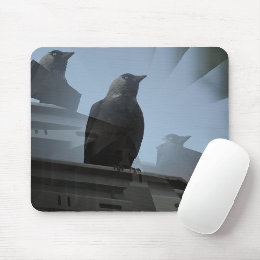 Jackdaw-Vogel Mousepad (Mit Mouse)