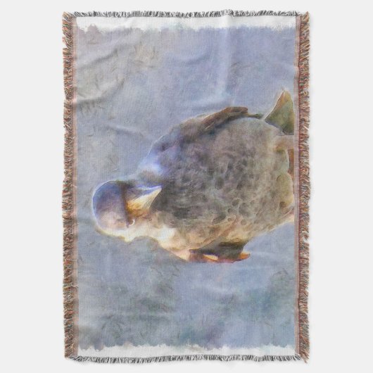 Jackdaw Watercolor Decke (Vorderseite Vertikal)