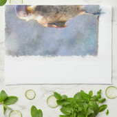 Jackdaw Watercolor Geschirrtuch (Gefaltet)