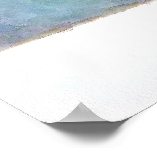 Jackdaw Watercolor Poster (Ecke)